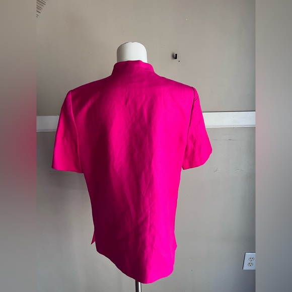 Kasper Women's Bright Pink Short Sleeve Blazer - Picture 3 of 5